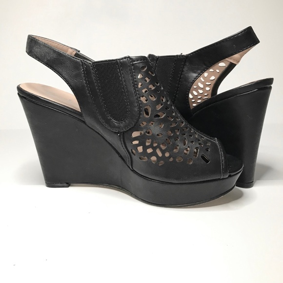 Women's Black Wedges Size 8.5 - Picture 5 of 5